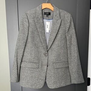 J. Crew Herringbone Blazer in Gray